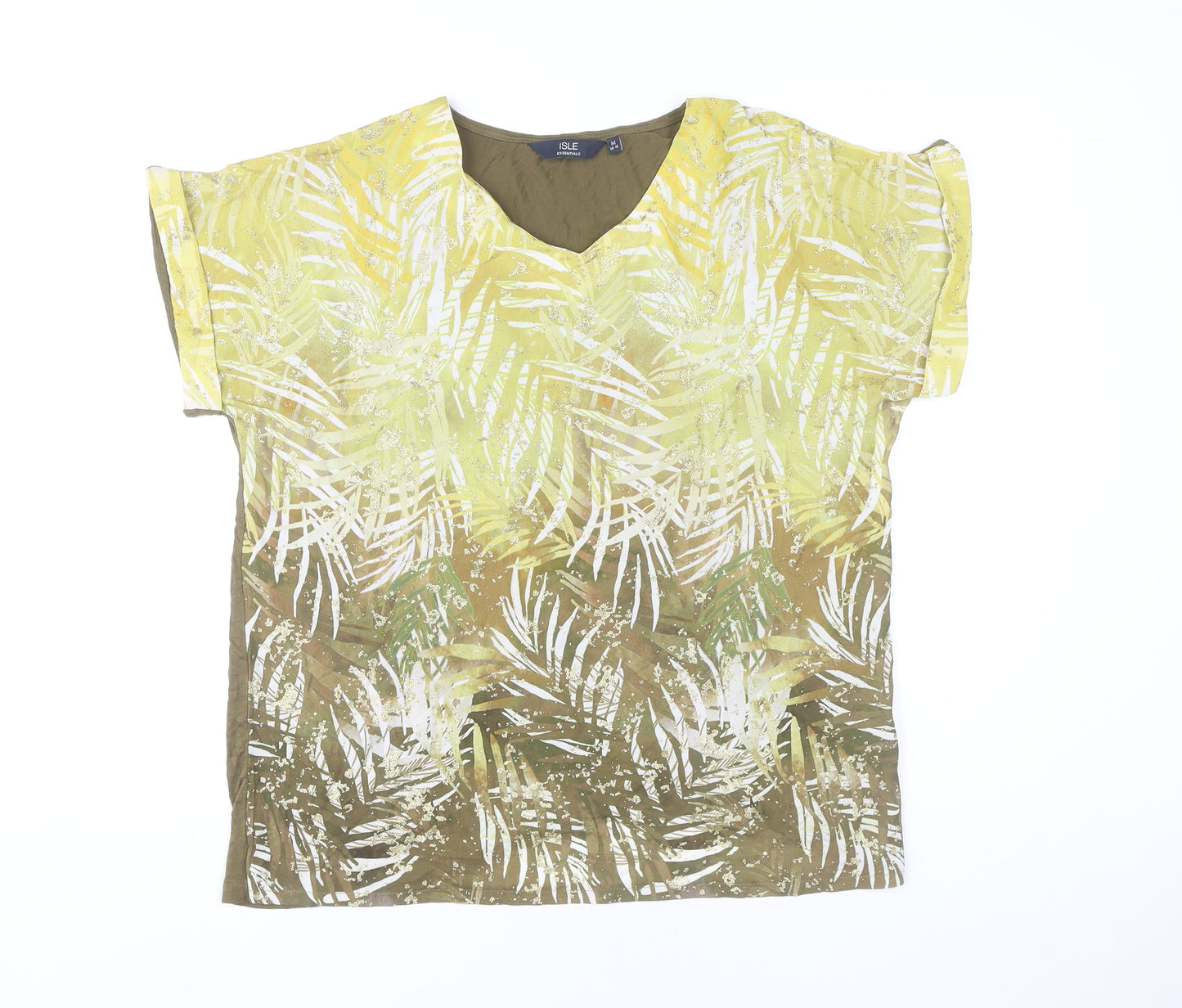 Isle Essentials Womens Multicoloured Tunic Blouse Size 14 V-Neck