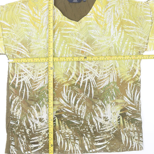 Isle Essentials Womens Multicoloured Tunic Blouse Size 14 V-Neck