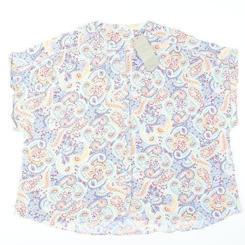 Damart Womens Multicoloured Paisley Blouse Size 28 Tunic Top