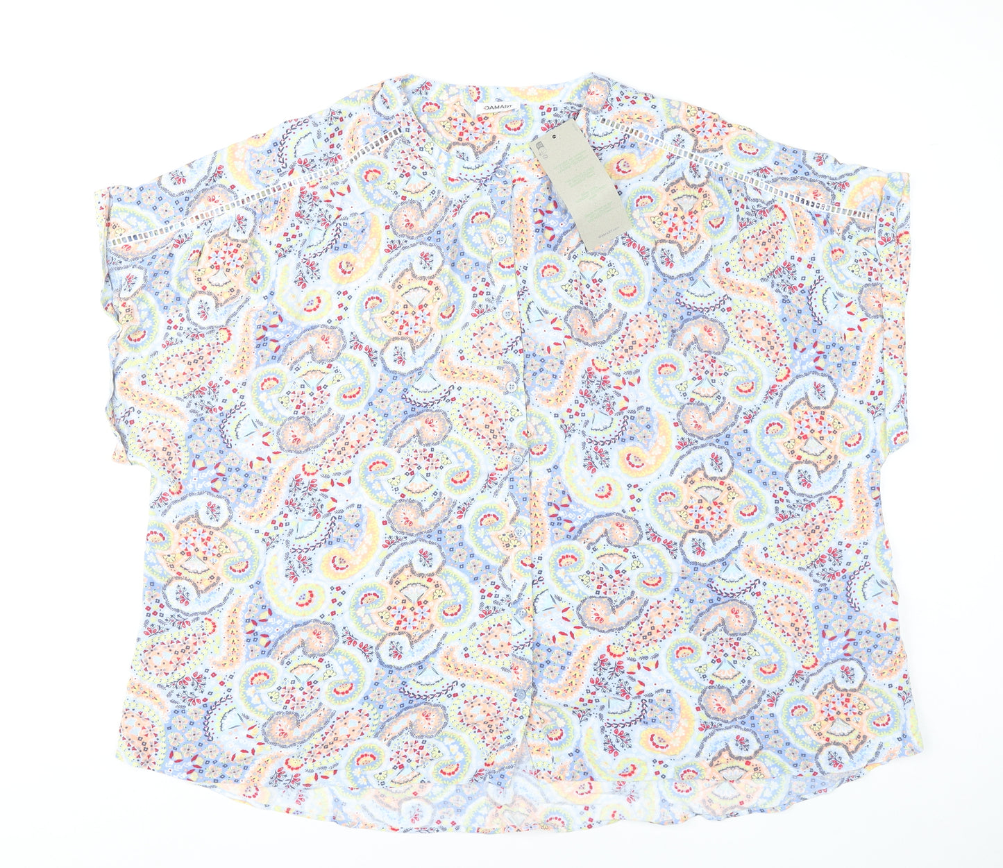 Damart Womens Multicoloured Paisley Blouse Size 28 Tunic Top