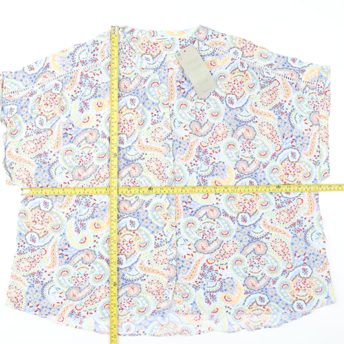 Damart Womens Multicoloured Paisley Blouse Size 28 Tunic Top