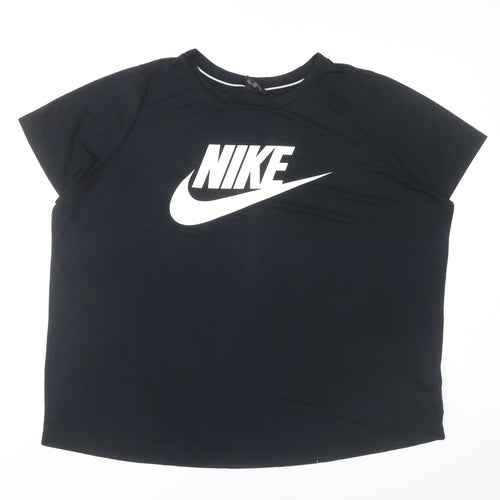 Nike Men's Black 2XL Sports Logo Graphic Short Sleeve T-Shirt