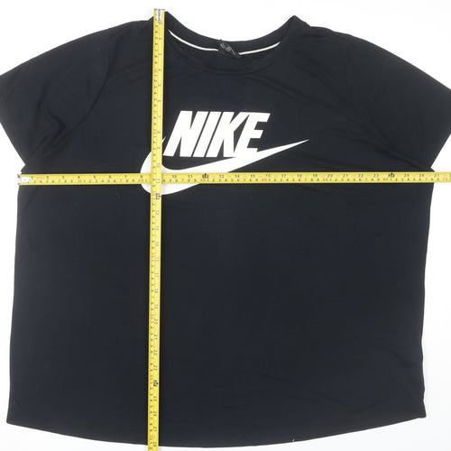 Nike Men's Black 2XL Sports Logo Graphic Short Sleeve T-Shirt