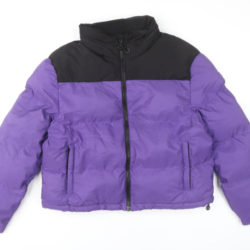 Primark Women’s Purple Puffer Jacket L Insulated Casual Winter Coat