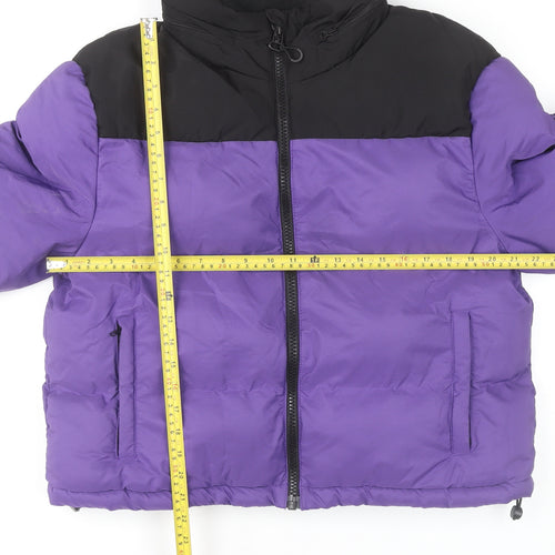 Primark Women’s Purple Puffer Jacket L Insulated Casual Winter Coat