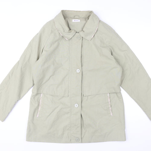 Damart Women’s Beige Mid-Length Rain Coat UK 12 Buttoned Pockets