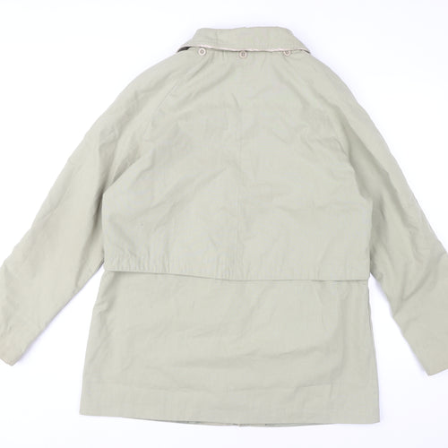 Damart Women’s Beige Mid-Length Rain Coat UK 12 Buttoned Pockets