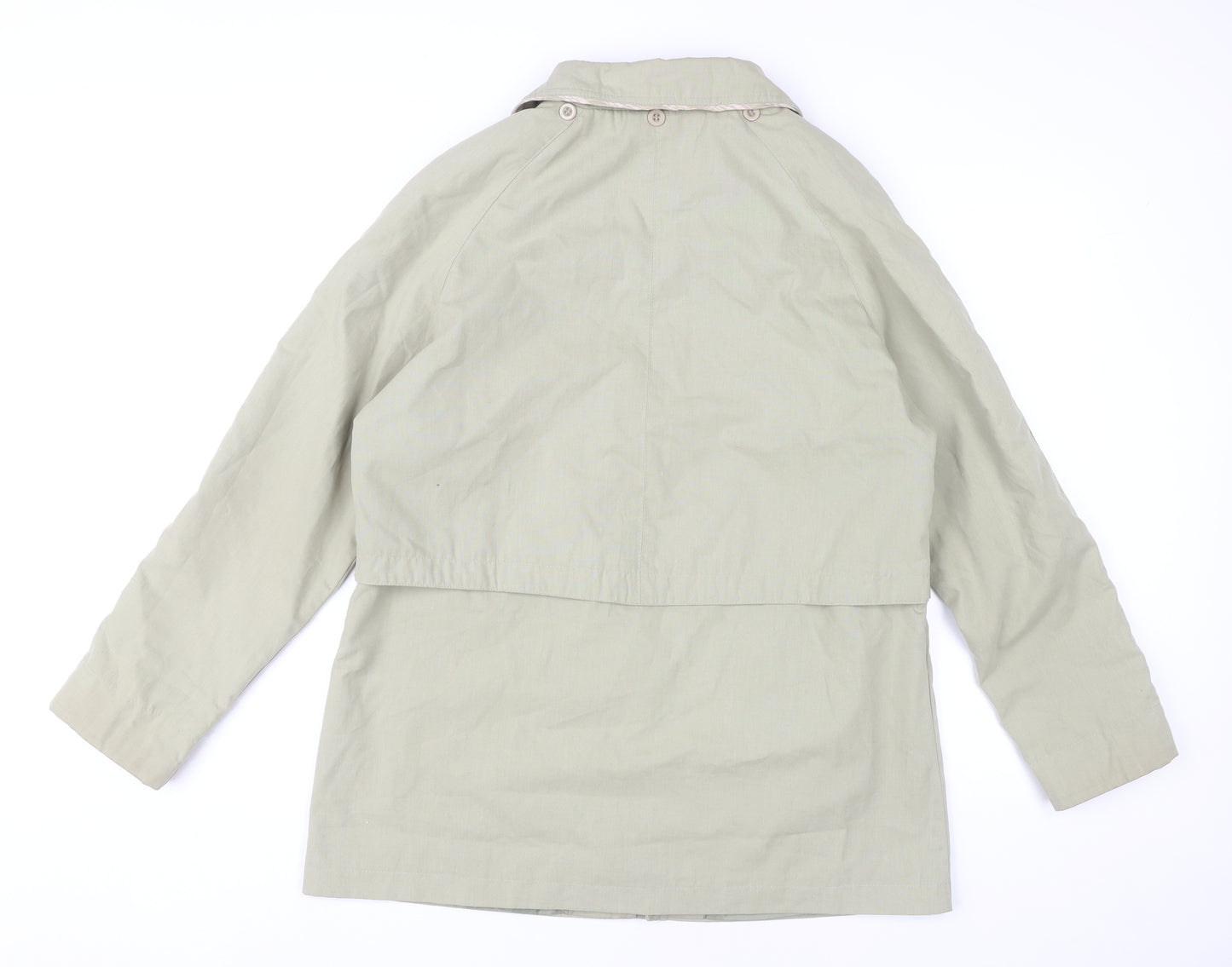 Damart Women’s Beige Mid-Length Rain Coat UK 12 Buttoned Pockets