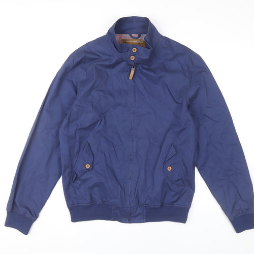 BS Quality Apparel Men’s Blue Bomber Jacket M Cotton Casual