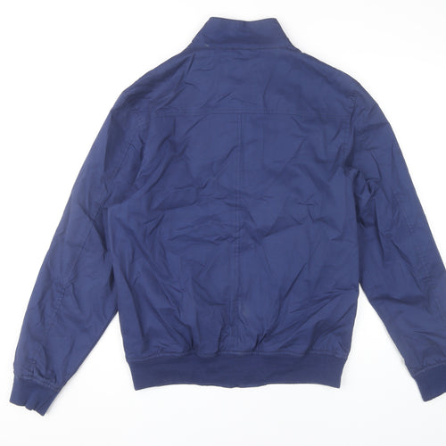 BS Quality Apparel Men’s Blue Bomber Jacket M Cotton Casual