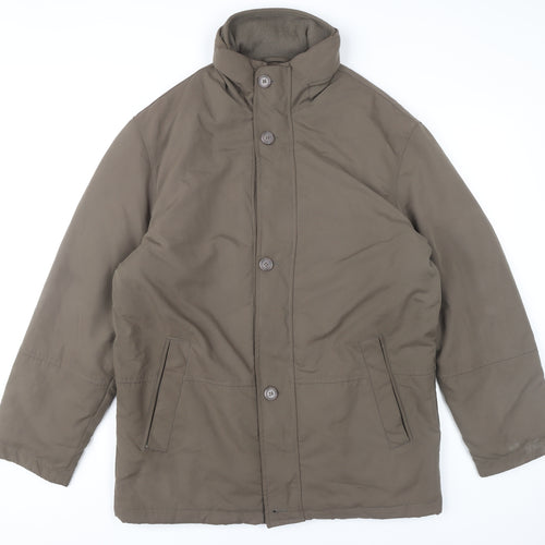 Classic Outerwear Mens Brown Medium Coat Overcoat Lined Workwear