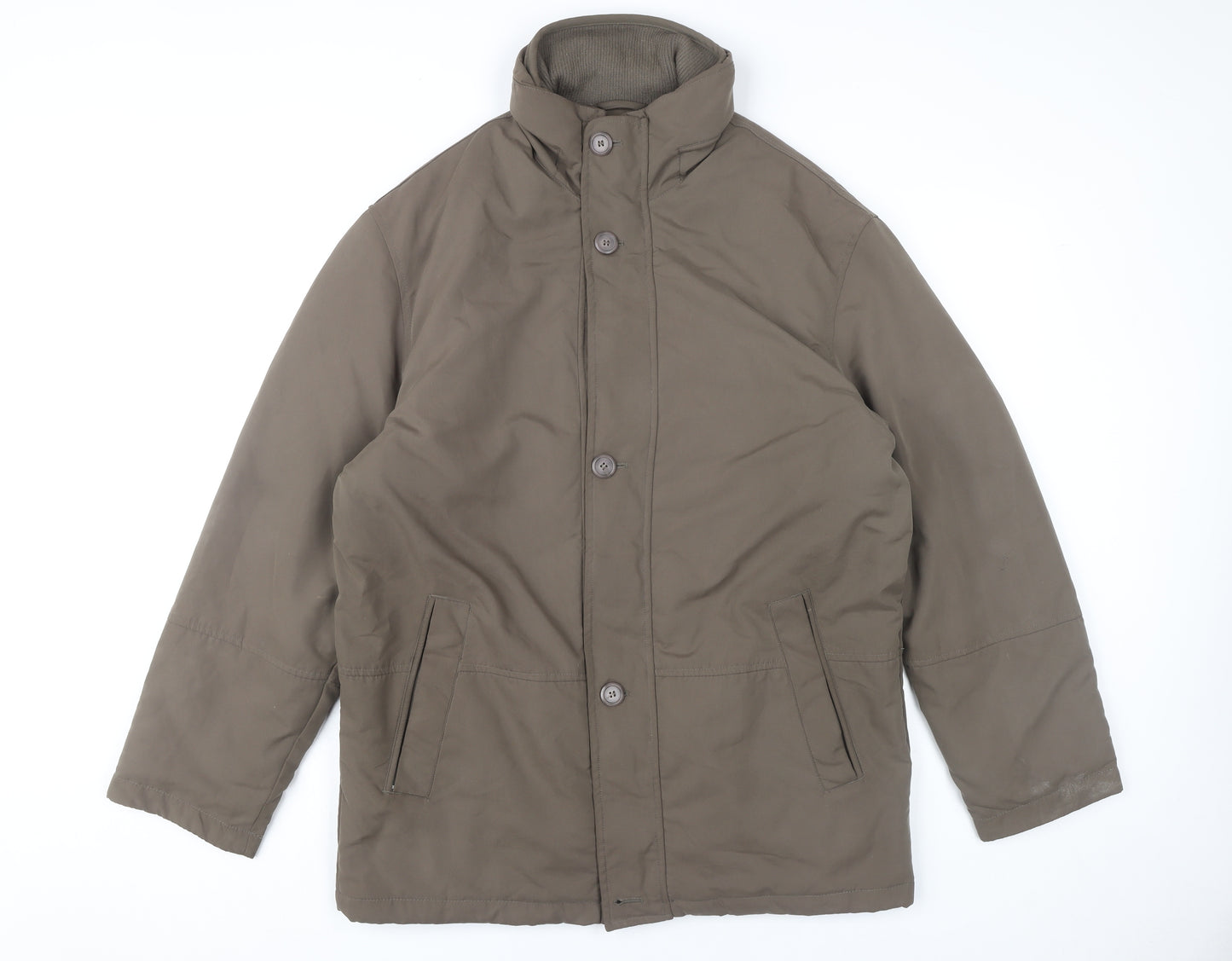 Classic Outerwear Mens Brown Medium Coat Overcoat Lined Workwear