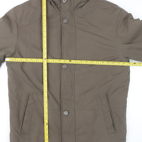 Classic Outerwear Mens Brown Medium Coat Overcoat Lined Workwear