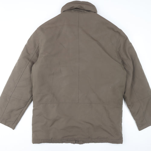 Classic Outerwear Mens Brown Medium Coat Overcoat Lined Workwear