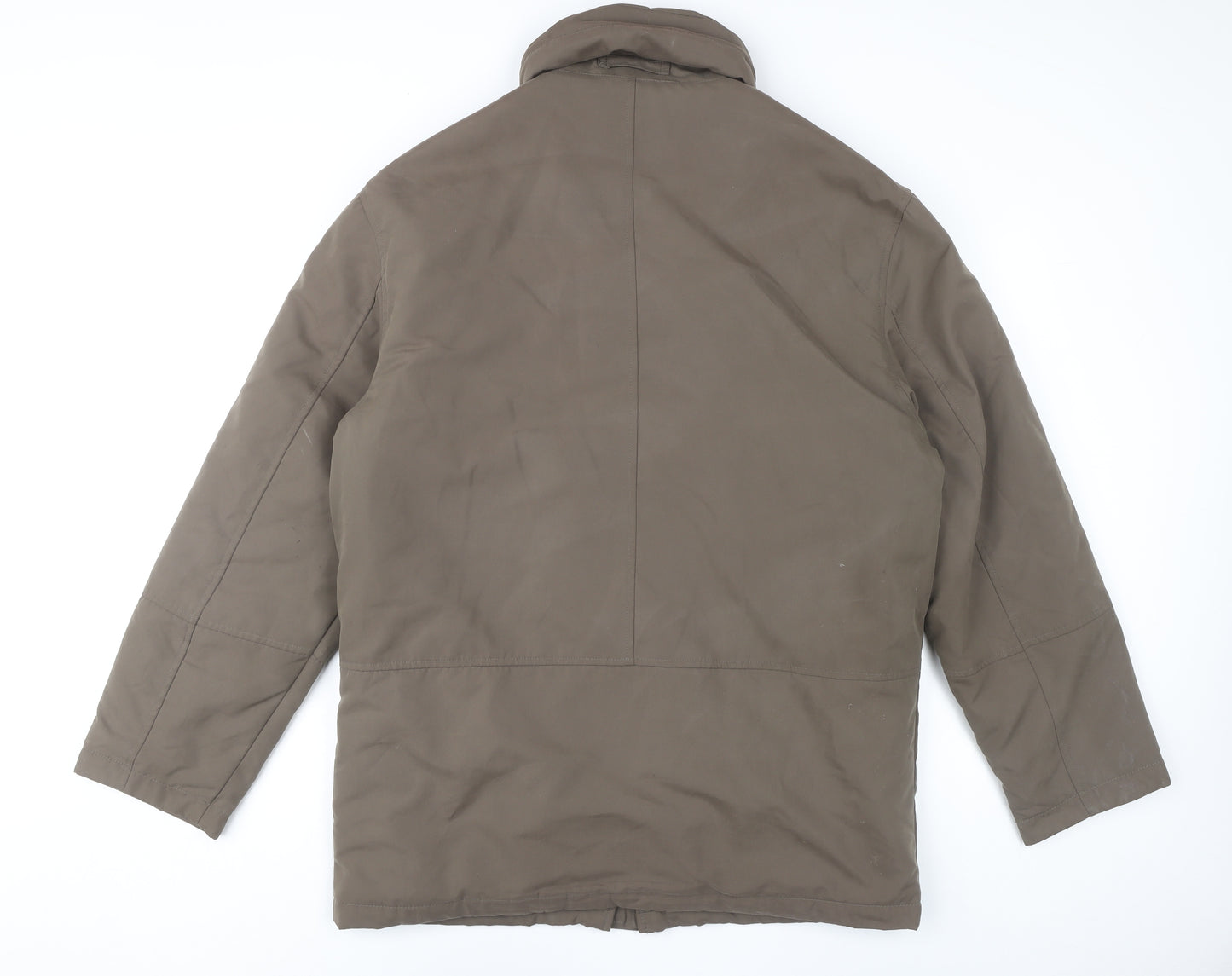 Classic Outerwear Mens Brown Medium Coat Overcoat Lined Workwear