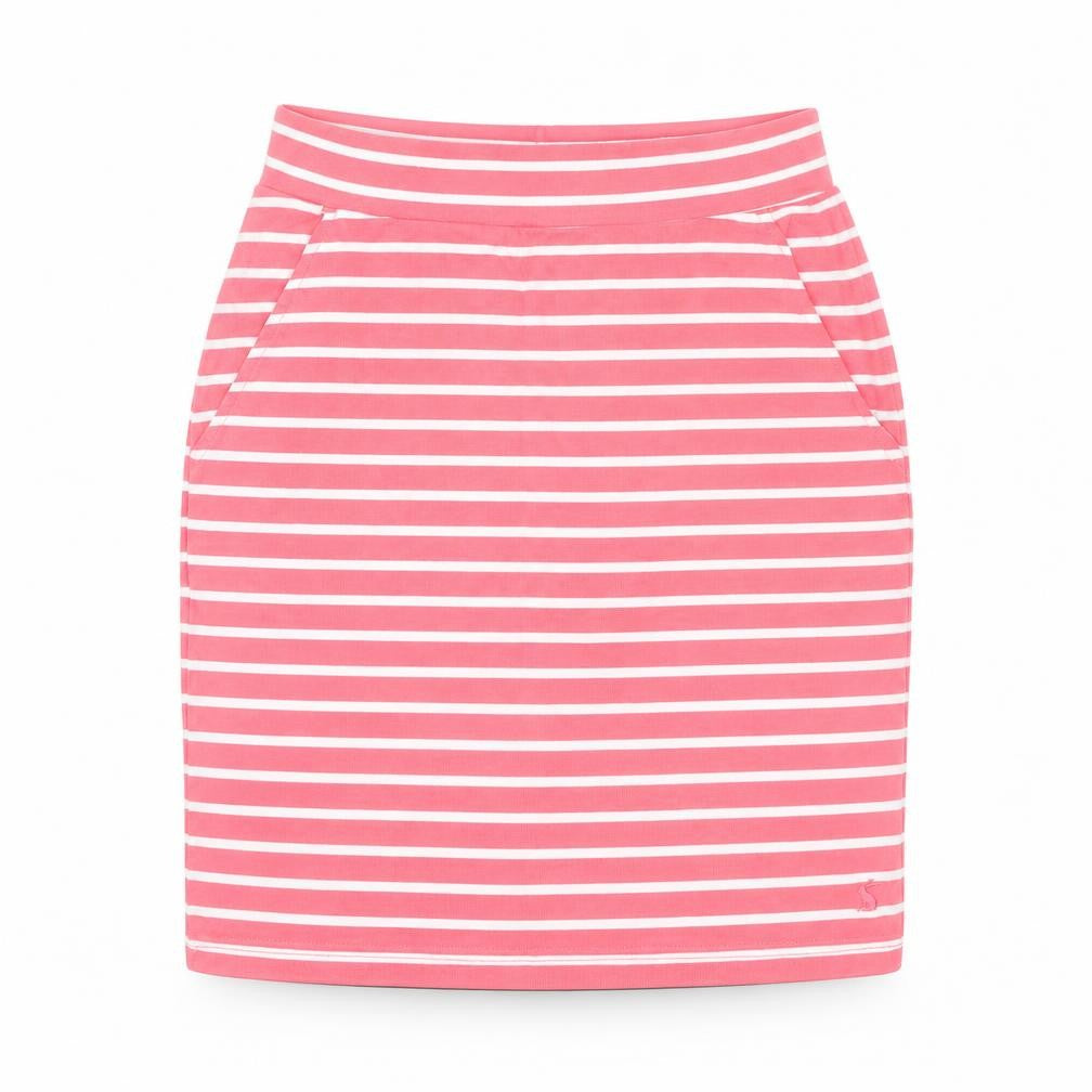 Joules Women’s Pink Striped Cotton Pencil Skirt UK 8 Casual