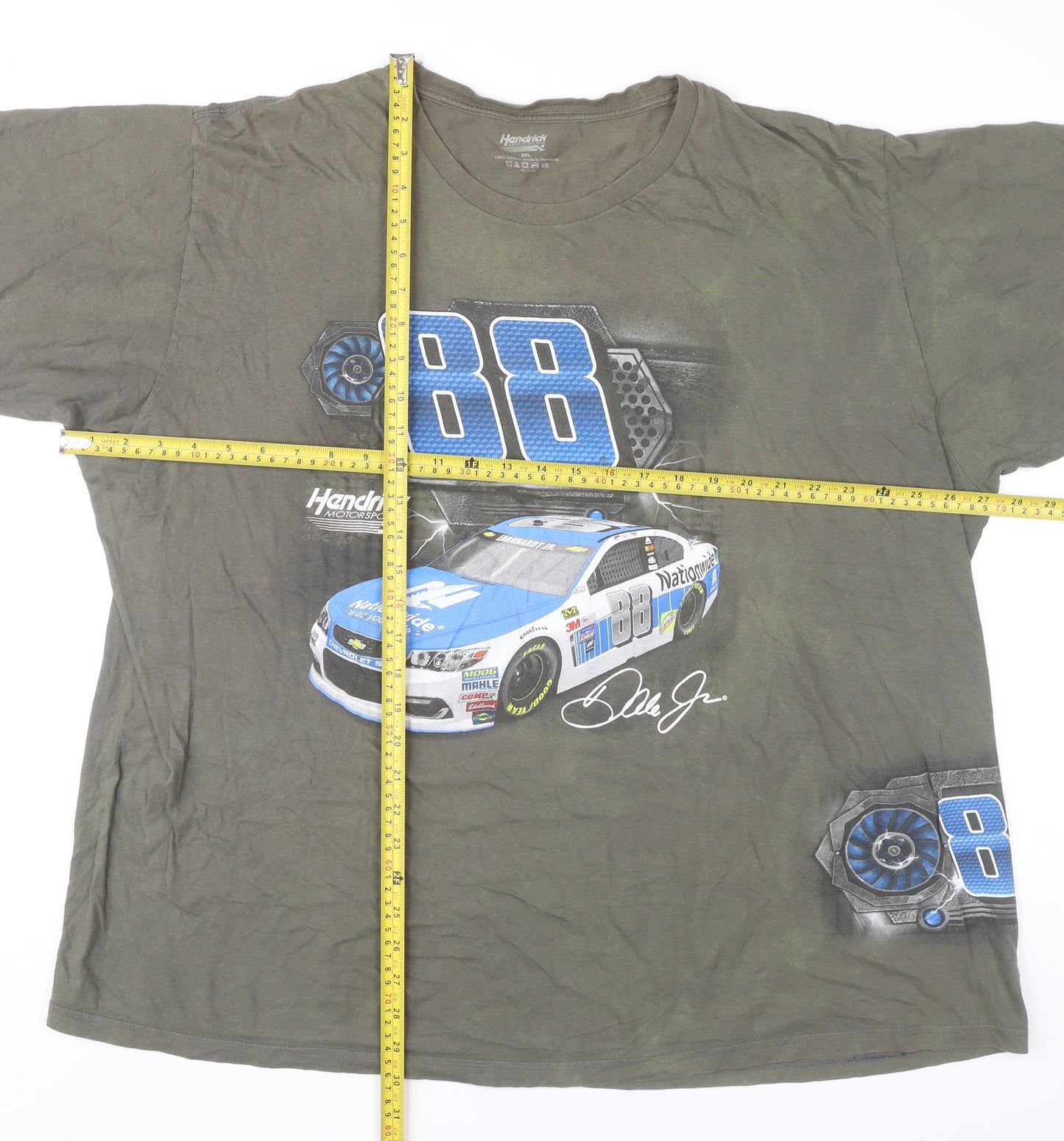 Hendrick Motorsports Men's Green 3XL NASCAR Dale Earnhardt Jr Graphic T-Shirt