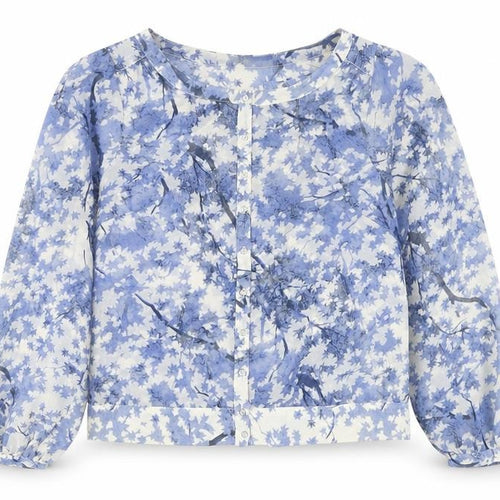 Marks and Spencer Women’s Blue Floral Chiffon Blouse UK 12