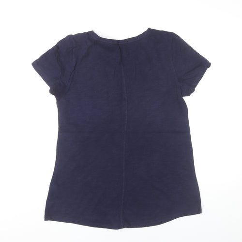 GAP Womens Blue Cotton Short Sleeve Scoop Neck T-Shirt Size M
