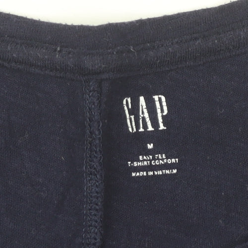 GAP Womens Blue Cotton Short Sleeve Scoop Neck T-Shirt Size M