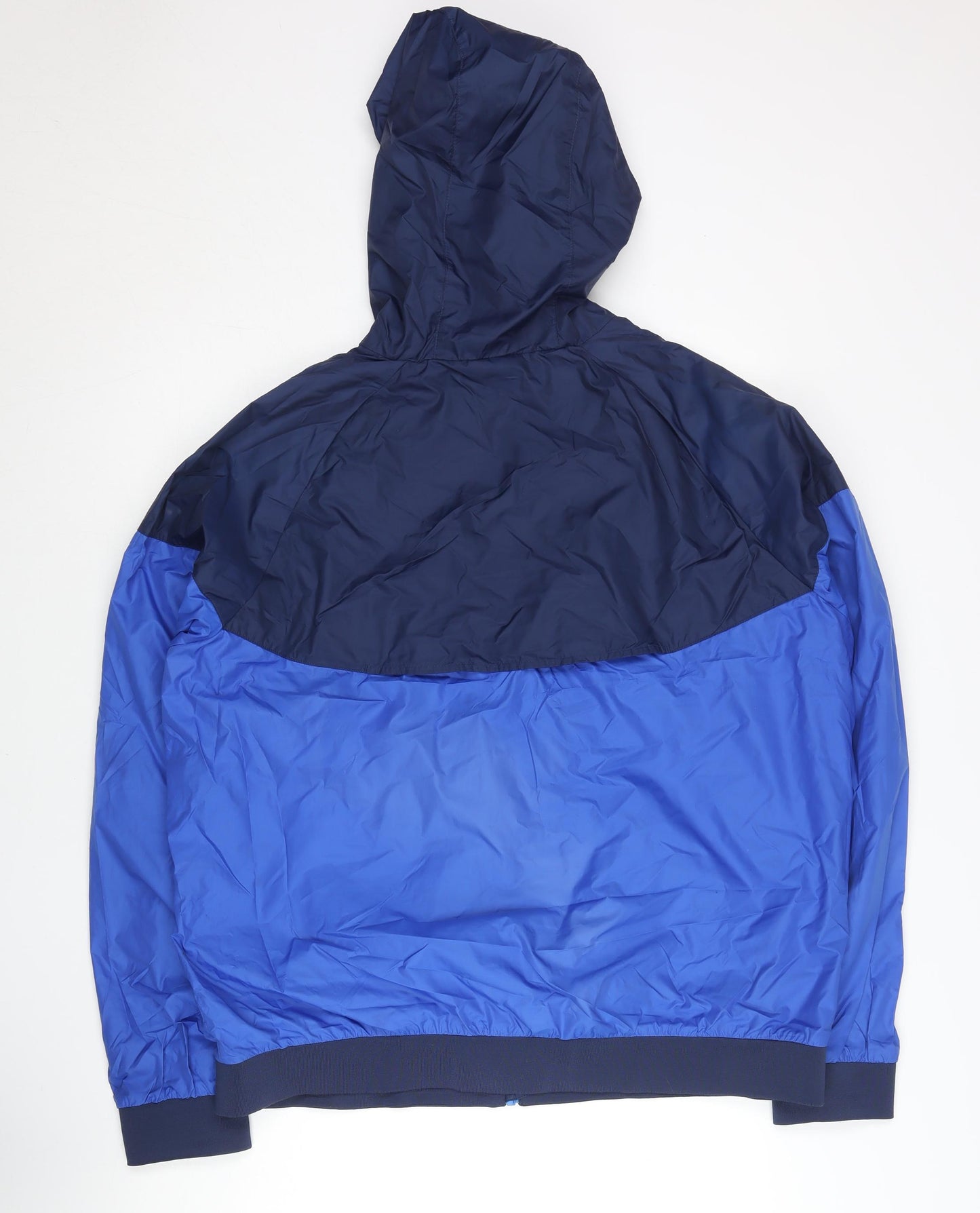 Nike Men's Blue 3XL Windbreaker Jacket Hooded Lightweight