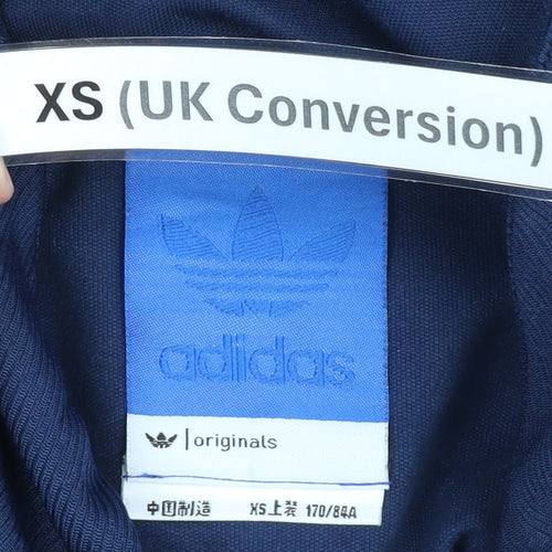 Adidas Mens Blue XS Varsity Jacket Cotton Polyester Sportswear