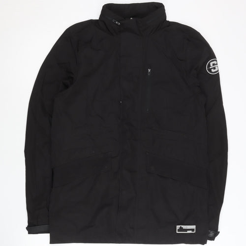 Skechers Women’s Black Parka Jacket Size 8 Regular Fit Winter Coat