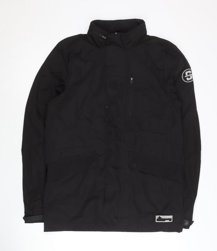 Skechers Women’s Black Parka Jacket Size 8 Regular Fit Winter Coat