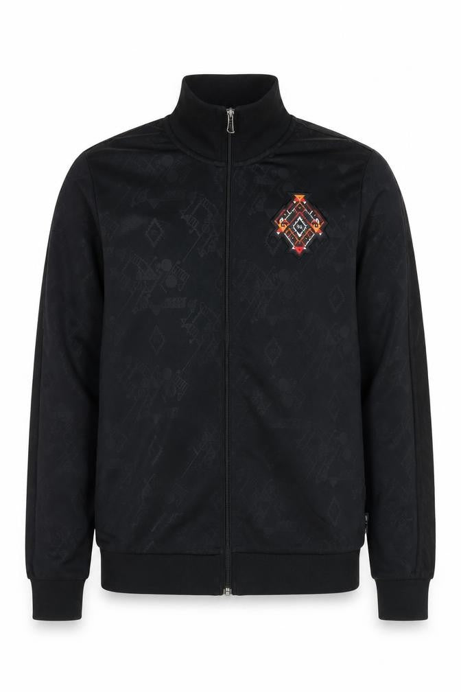 Front view of Umbro Men’s Black 2XL Track Jacket Full Zip Sportswear