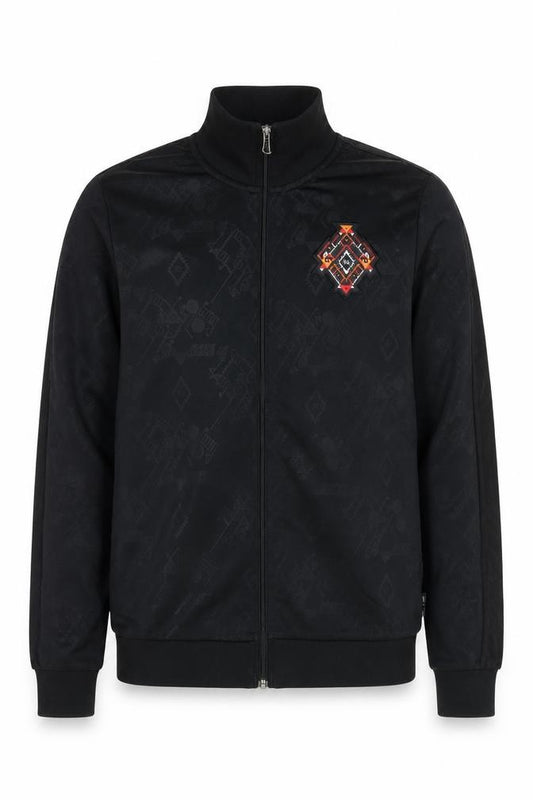 Front view of Umbro Men’s Black 2XL Track Jacket Full Zip Sportswear