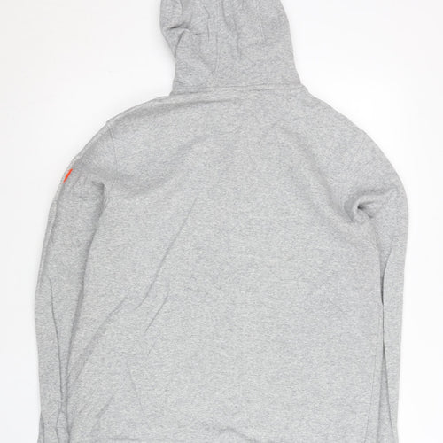 Adidas Men’s Grey Full Zip Hoodie L Regular Cotton Blend