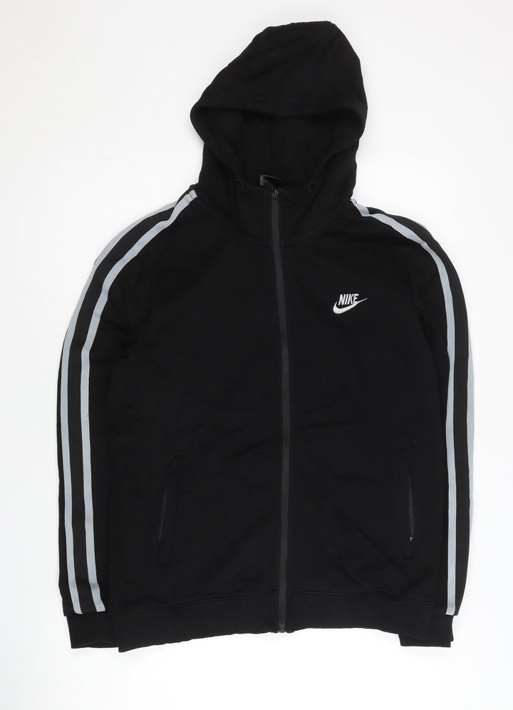 Nike Mens Black XS Full Zip Hoodie Sweatshirt Logo Sportswear