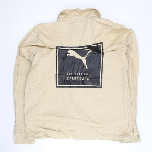 Puma Mens Beige Utility Jacket Size S Cotton Casual Sportswear