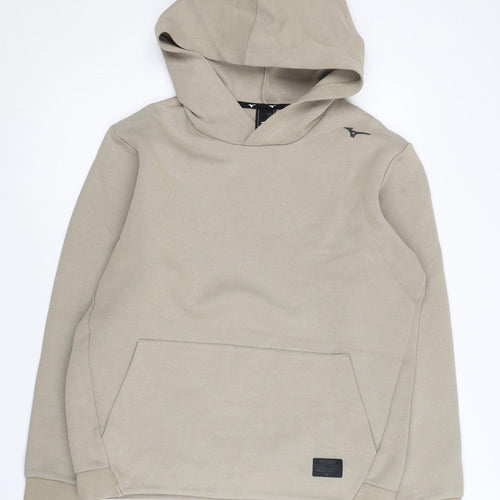 Mizuno Womens Beige Pullover Hoodie Size 12 Regular Fit