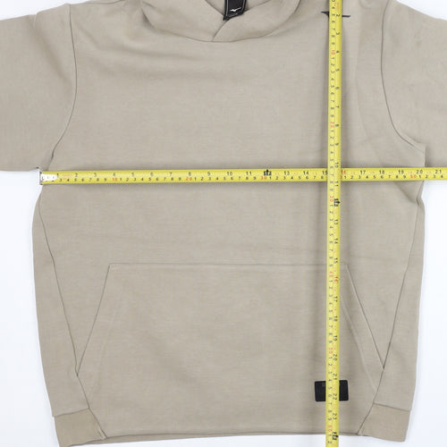 Mizuno Womens Beige Pullover Hoodie Size 12 Regular Fit