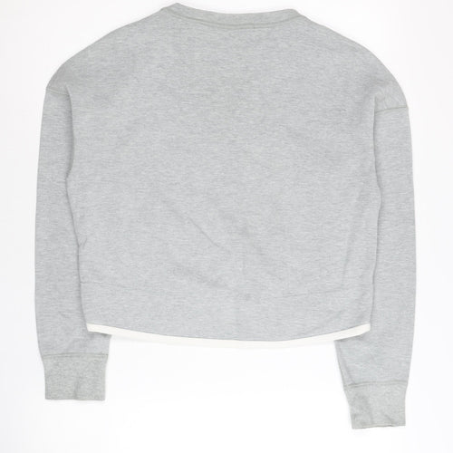 Nike Women’s Grey Sweatshirt Medium Crew Neck Long Sleeve Zip Pocket