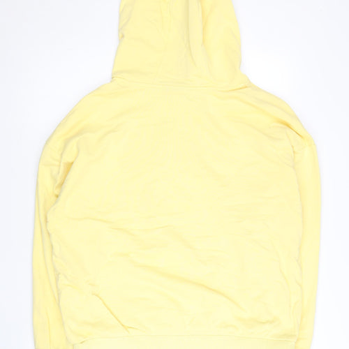 Fila Women’s Yellow Pullover Hoodie Sweatshirt Size M Cotton Logo