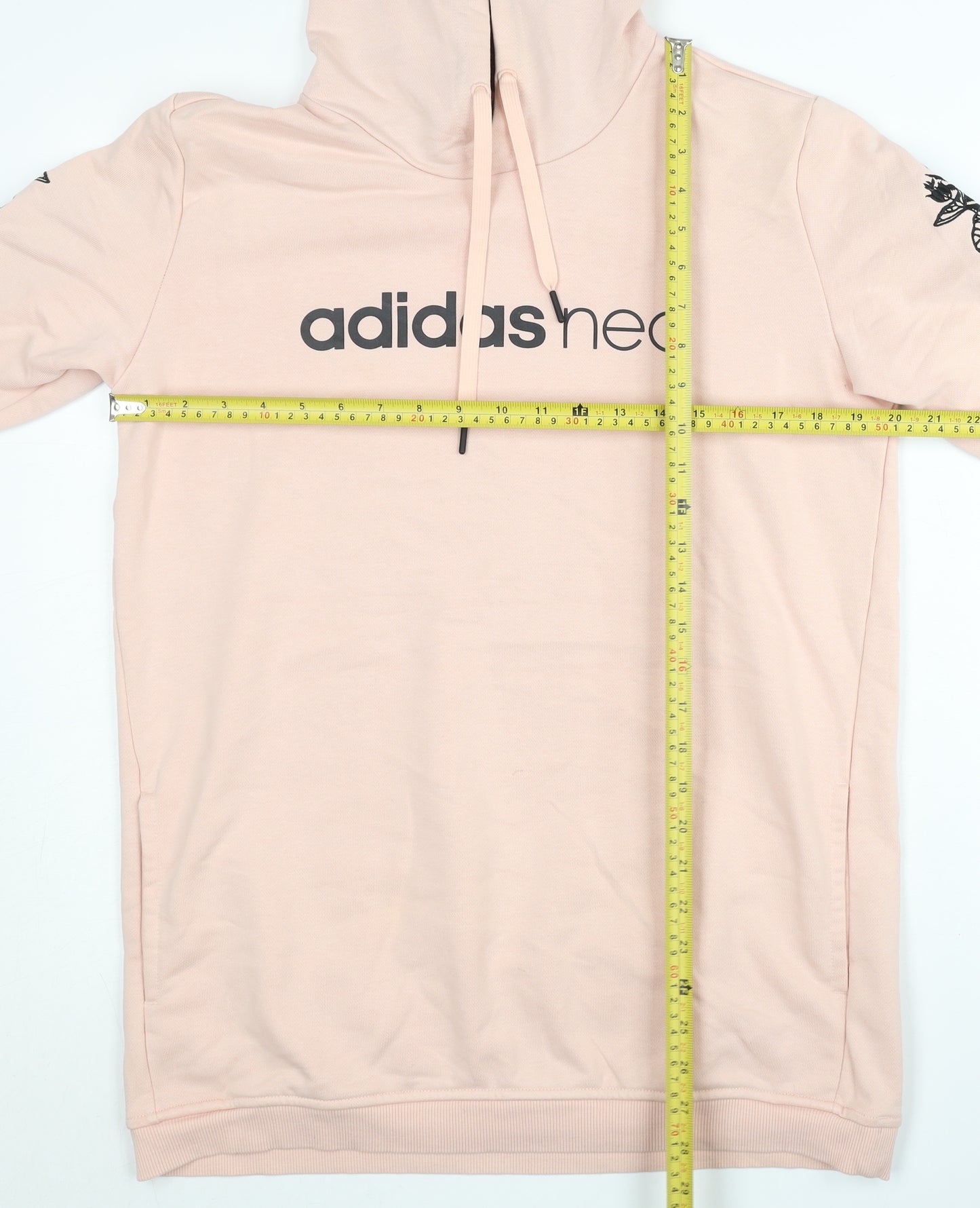 Adidas Women’s Pink Hoodie Size 12 Pullover Logo Embroidered