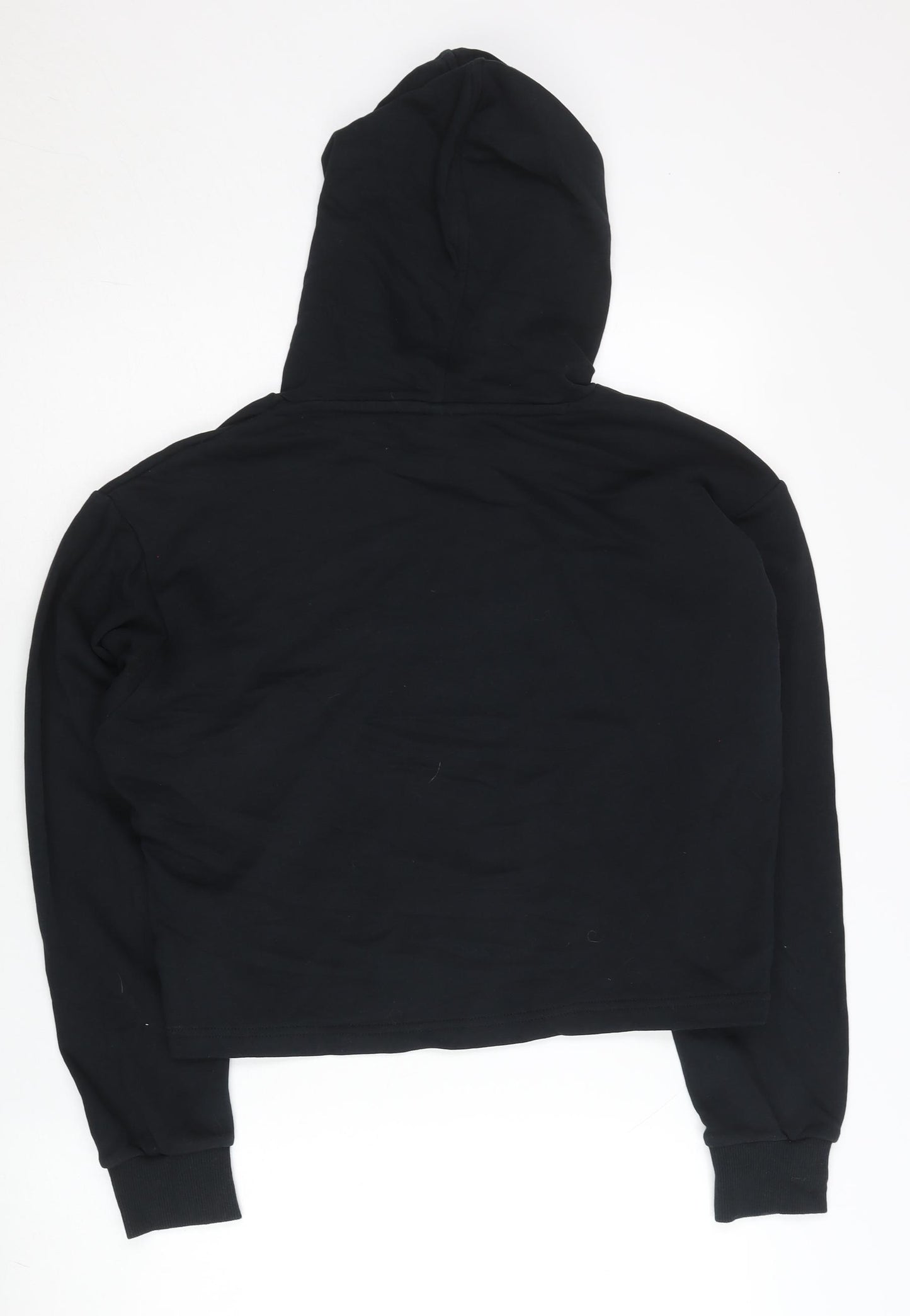 Puma Womens Black Small Pullover Hoodie Sweatshirt Logo Sportswear