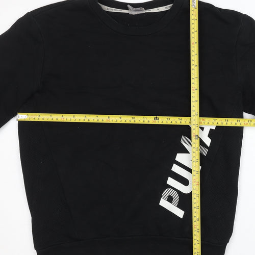 Puma Women’s Black XS Pullover Sweatshirt Logo Long Sleeve