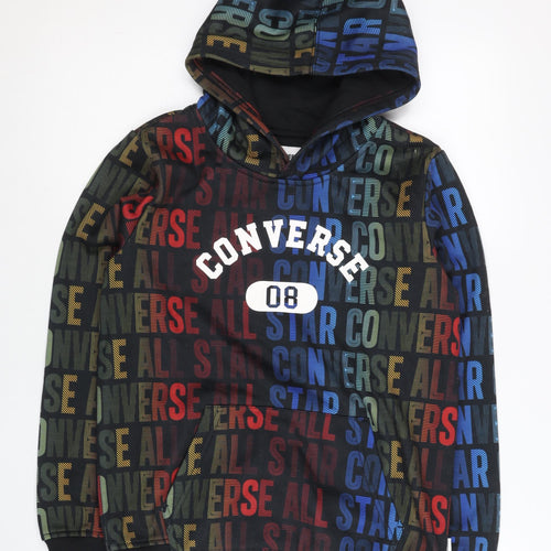 Converse Teens Multicoloured Pullover Hoodie Size 4 Graphic Print