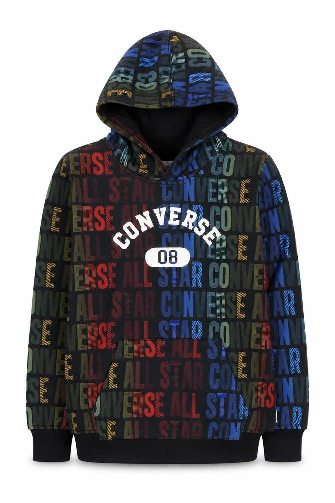 Converse Teens Multicoloured Pullover Hoodie Size 4 Graphic Print