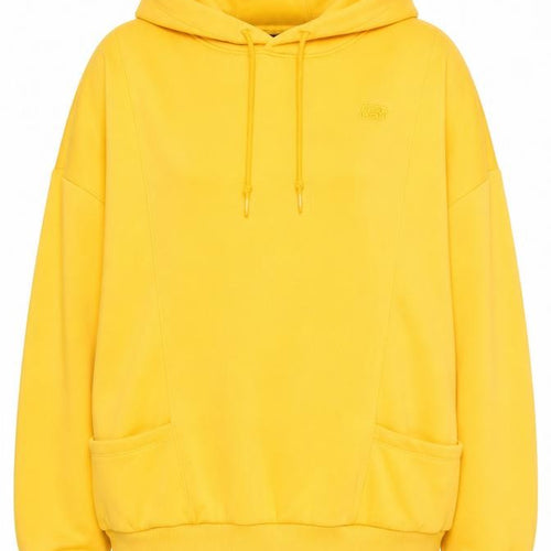 Skechers Womens Yellow Hoodie Size 12 Pullover Fleece Logo