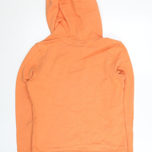 Fila Women’s Orange Pullover Hoodie Size 8 Logo Sportswear
