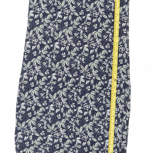 French Connection Women’s Blue Floral Bodycon Dress Size 14