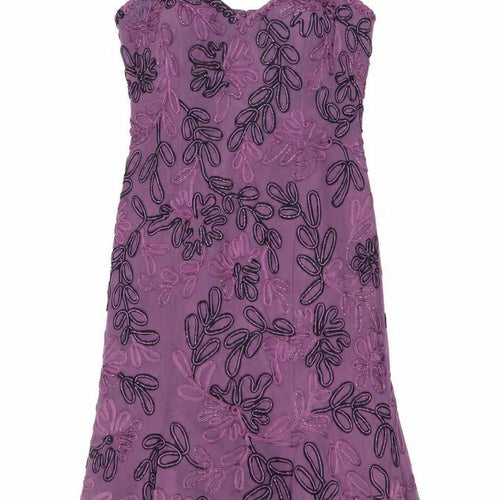 Yeni Infantino Women’s Purple Size 14 Slip Dress Beaded Floral V-Neck
