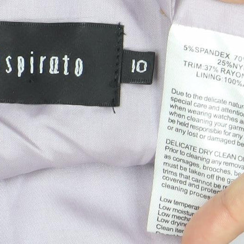 Ispritio Women’s Purple Lace Sheath Dress Size 10 V-Neck Cocktail