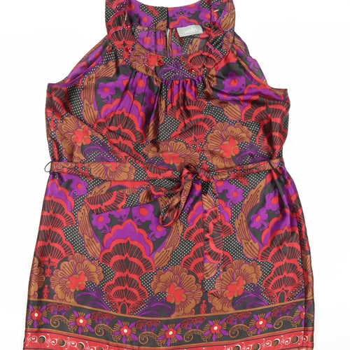 Wallis Women’s Multicoloured Floral Sleeveless Tunic Blouse M