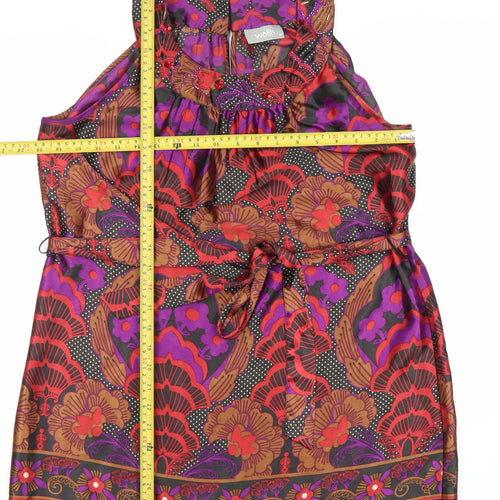 Wallis Women’s Multicoloured Floral Sleeveless Tunic Blouse M