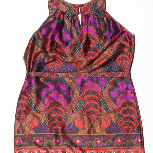 Wallis Women’s Multicoloured Floral Sleeveless Tunic Blouse M